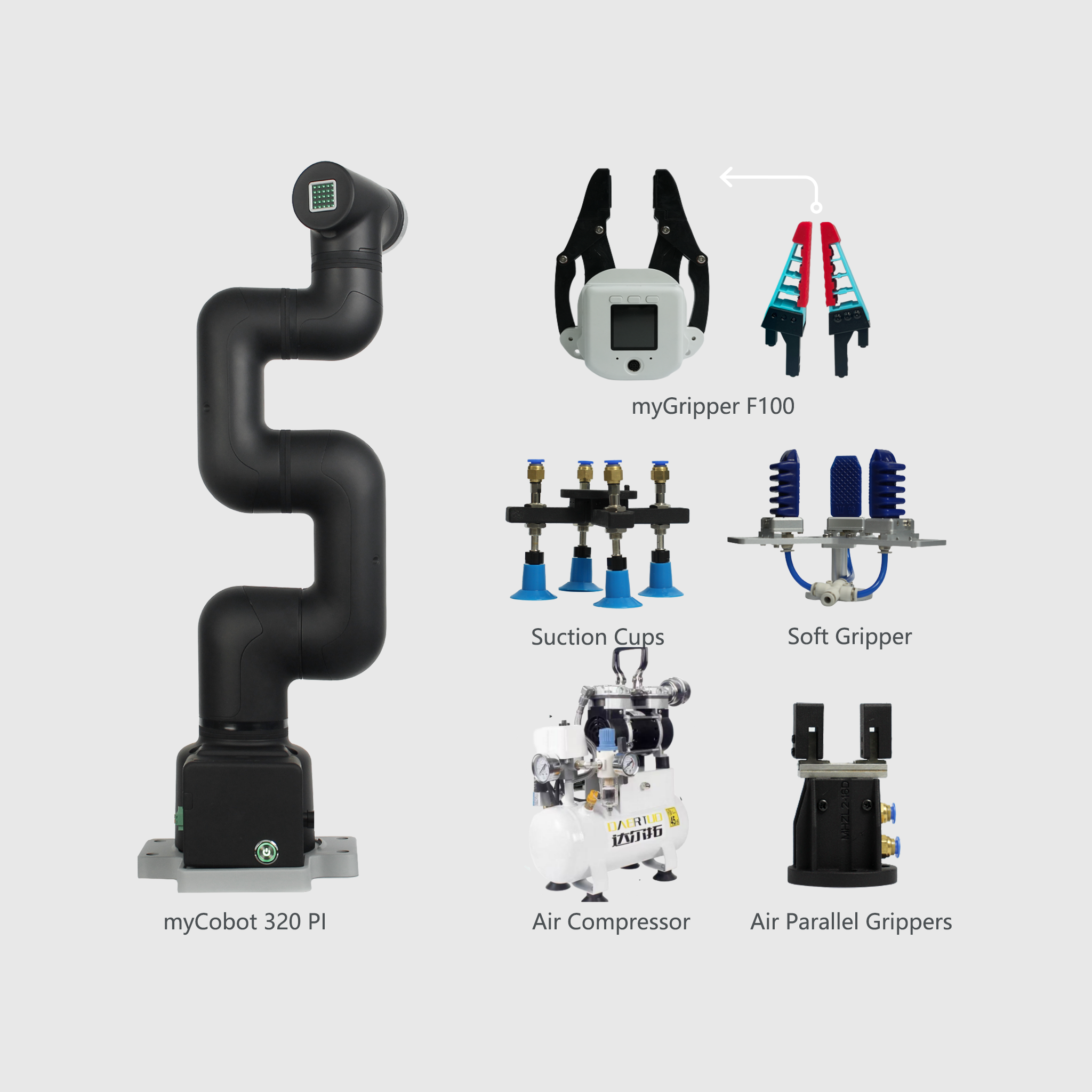 myCobot 320 2022 All-in-one Suite 6 DOF Collaborative Robotic Arm (with Flat Base)