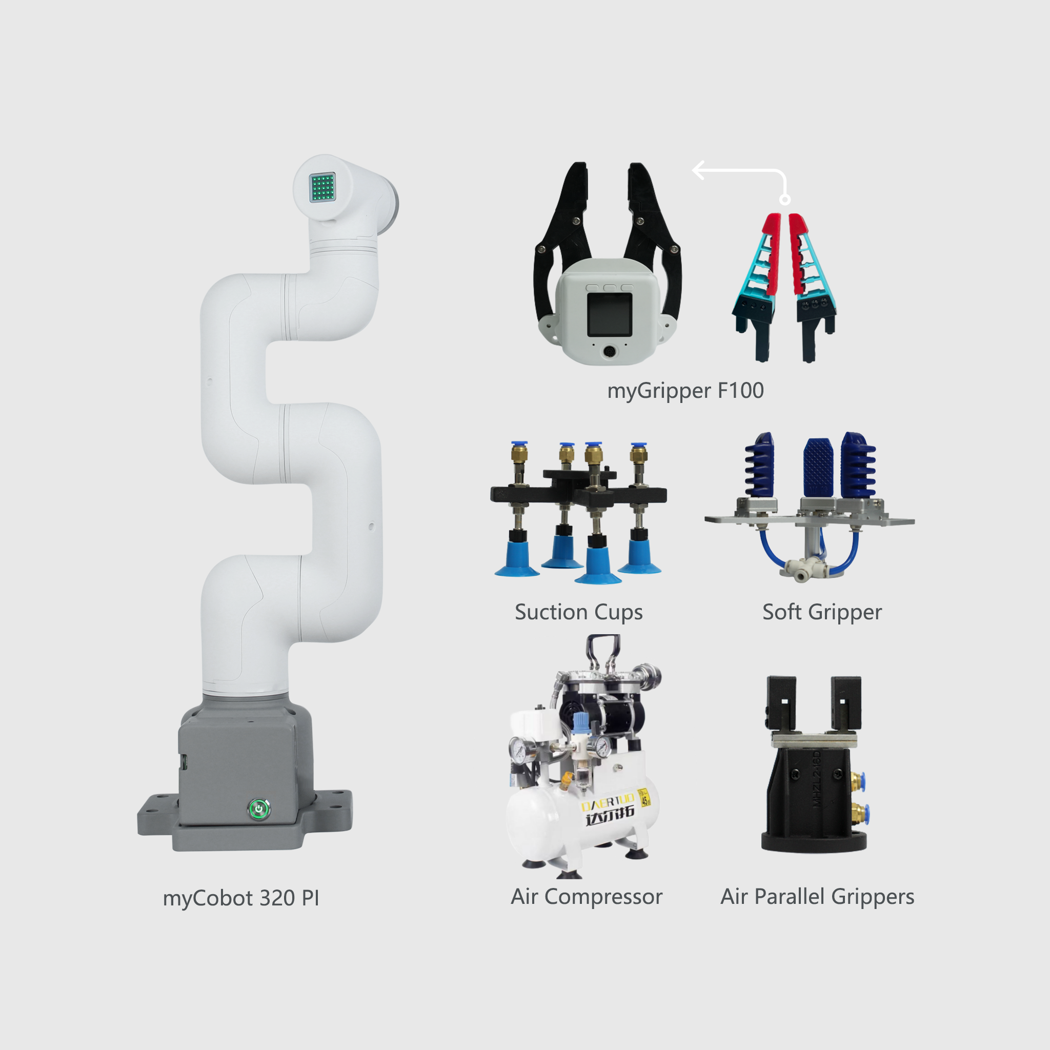 myCobot 320 2022 All-in-one Suite 6 DOF Collaborative Robotic Arm (with Flat Base)