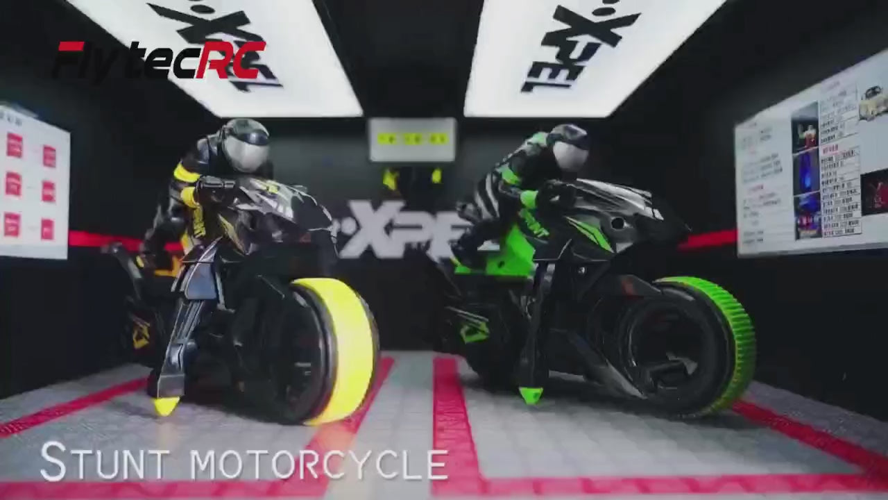 Load video: Y09 Stunt Motorcycle RC Car, 360° Spin High-Speed Drift Racing Car, Toy Car Model for Boys
