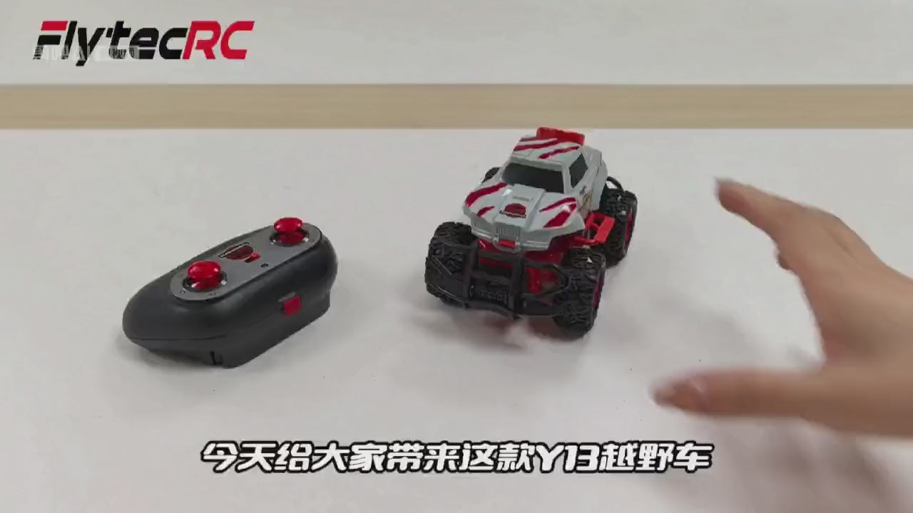Load video: Y13 Kids' Off-Road Model, 2.4G High-Speed Drift Climbing Shockproof 4WD RC Racing Car Toy for Boys