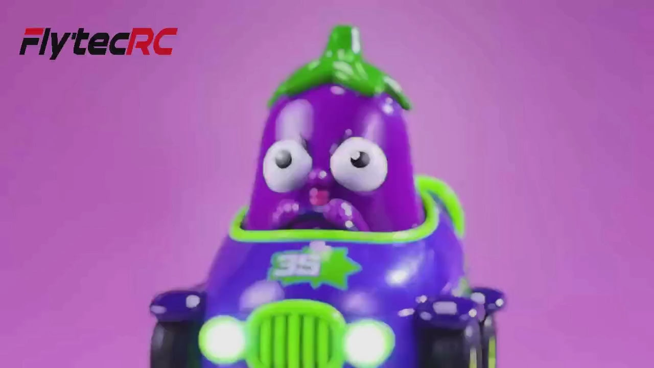 Load video: Y02 Pineapple Sprint RC Car, Cute Realistic Fruit Racing Car with 360° Spin, Toy Car for Boys