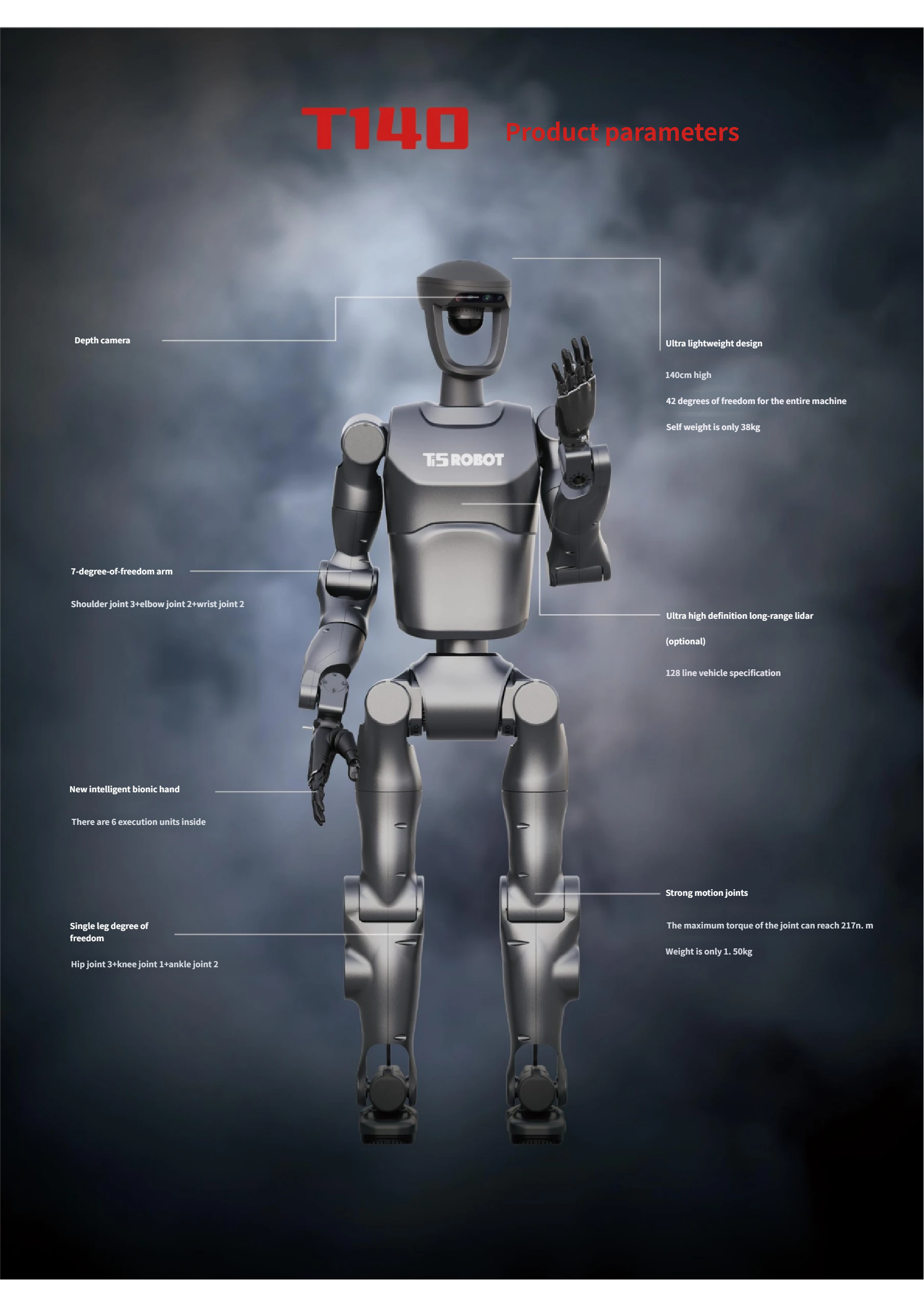 Humanoid Robots Ti5robot T140 Humanoid Robot - Commercial-Grade Intelligent Humanoid Solution